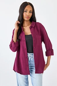 Double Cotton Long Sleeve Shirt
