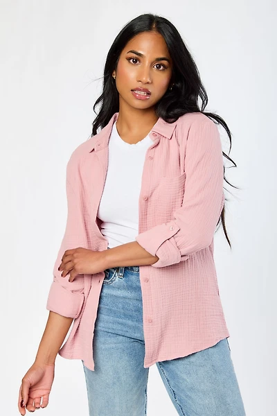 Double Cotton Long Sleeve Shirt