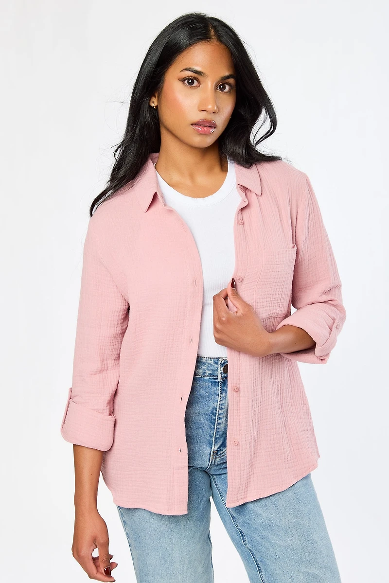 Double Cotton Long Sleeve Shirt