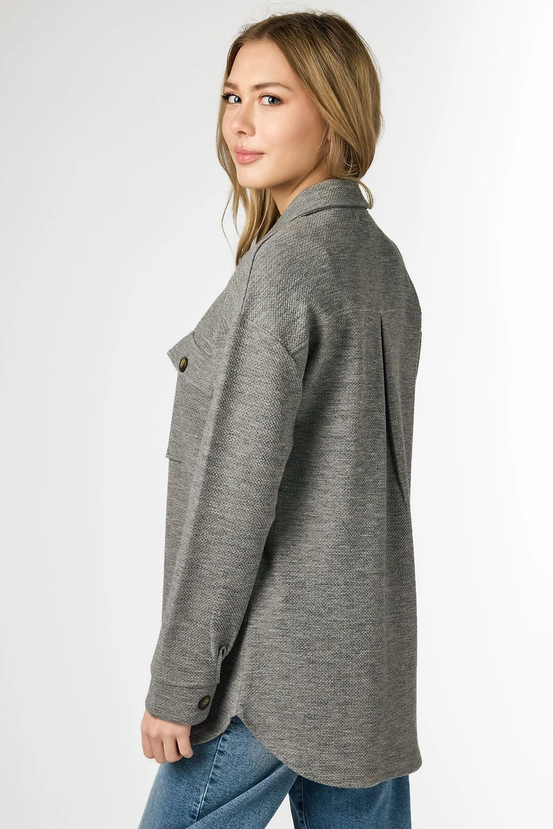 Textured Weave Long-sleeve Shirt