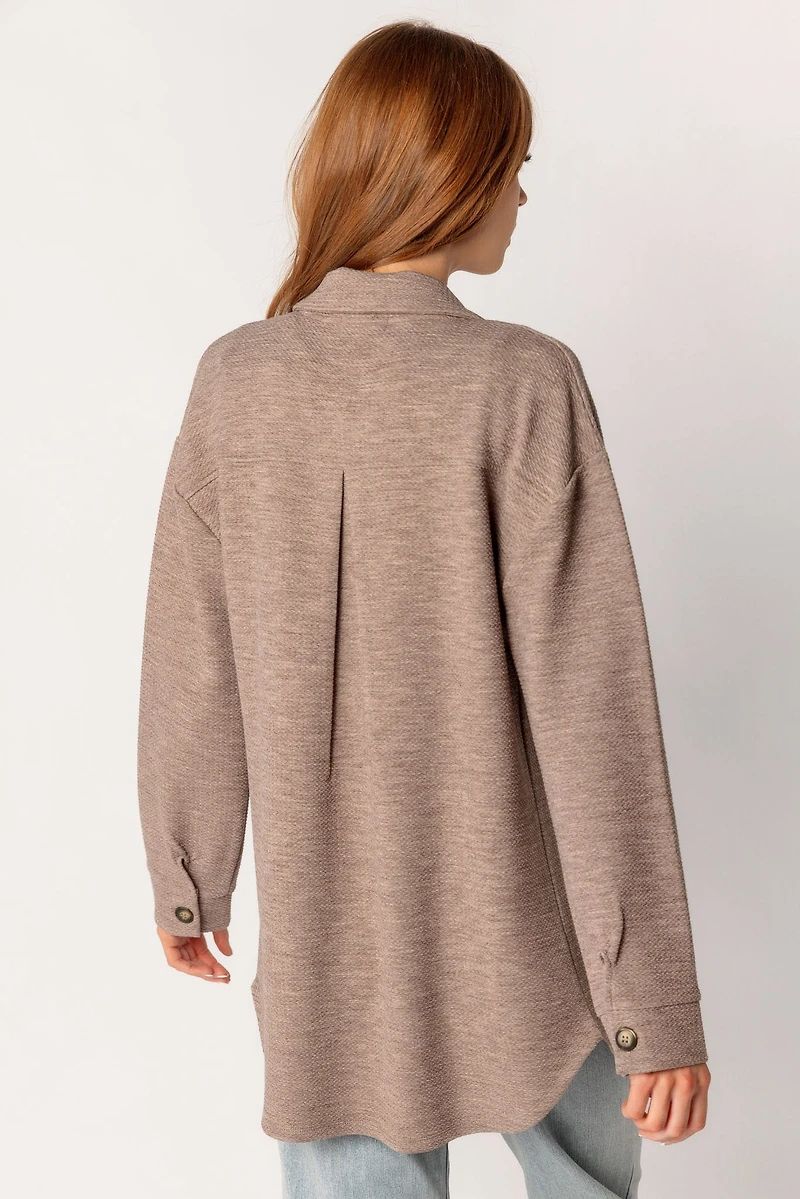Textured Weave Long-sleeve Shirt