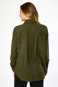 Velvet Corduroy Patch Pocket Shirt