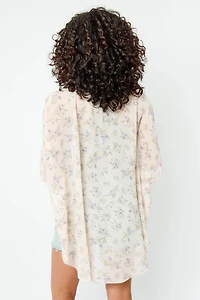Small Floral Chiffon Kimono