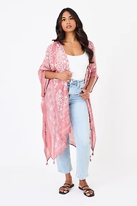 Bohemian Inspired Tassel Kimono