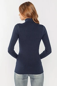 Ribbed Long Sleeve Turtleneck