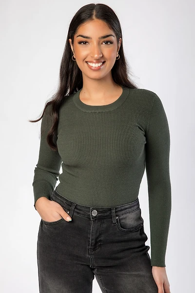 Ribbed Crewneck Long Sleeve