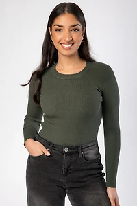 Ribbed Crewneck Long Sleeve