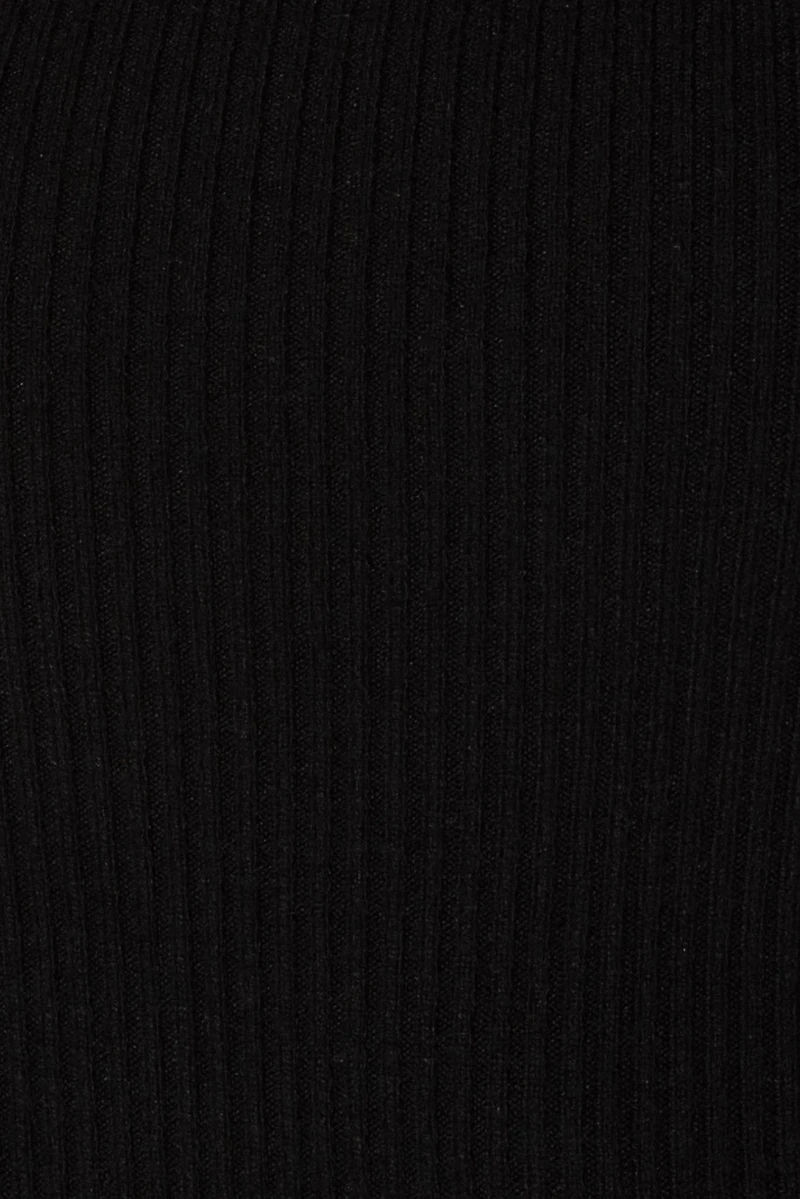 Long-Sleeve Ribbed Mockneck Sweater