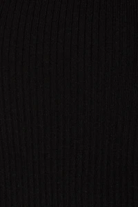 Long-Sleeve Ribbed Mockneck Sweater