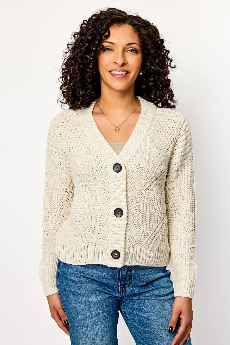 Buttoned Grandfather Cardigan
