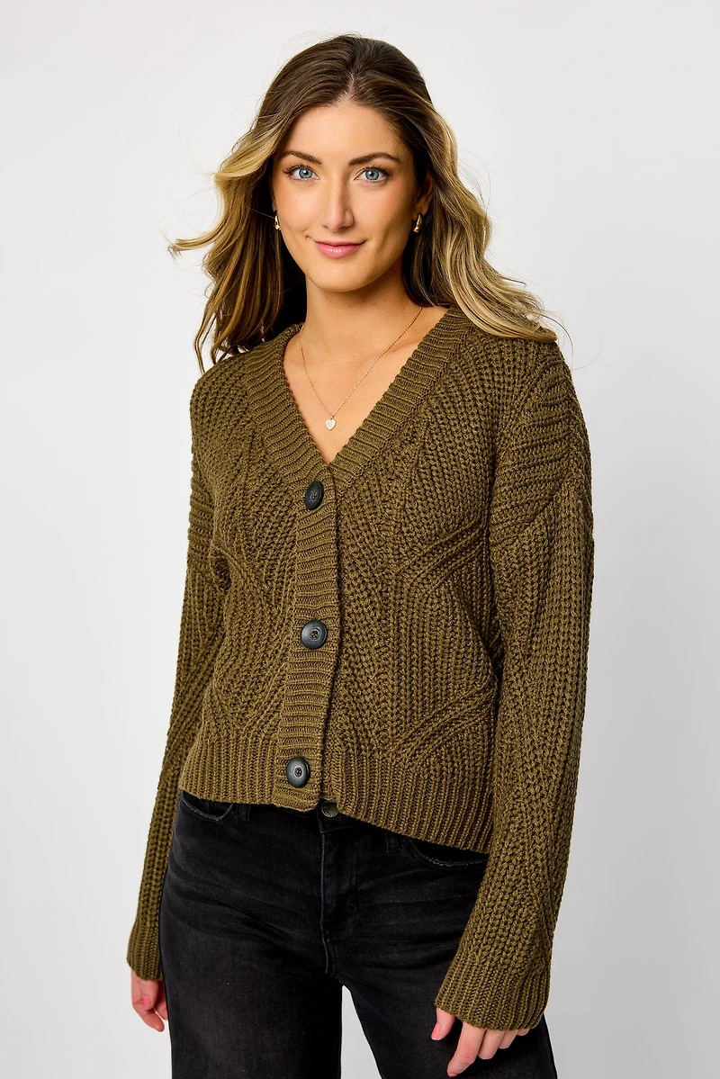 Buttoned Grandfather Cardigan