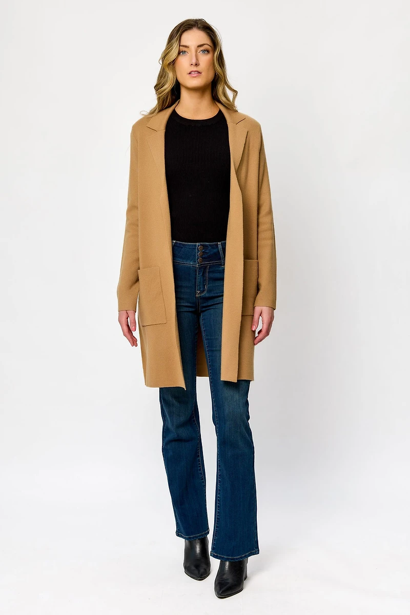 Luxe Knit Sweater Longline Blazer