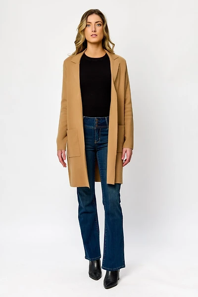 Luxe Knit Sweater Longline Blazer