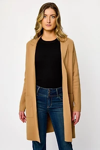 Luxe Knit Sweater Longline Blazer