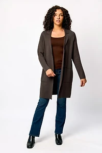 Luxe Knit Sweater Longline Blazer