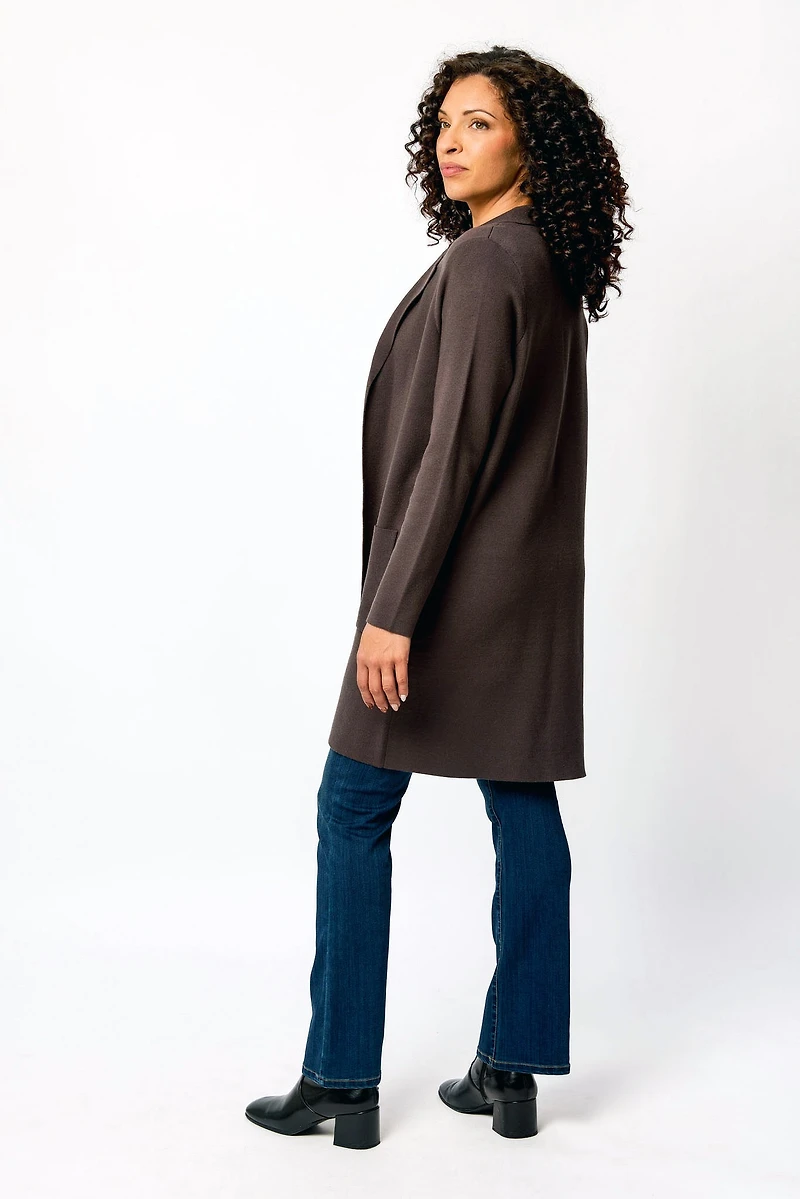 Luxe Knit Sweater Longline Blazer