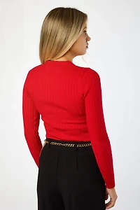 Mini-Cable Crew-Neck Sweater
