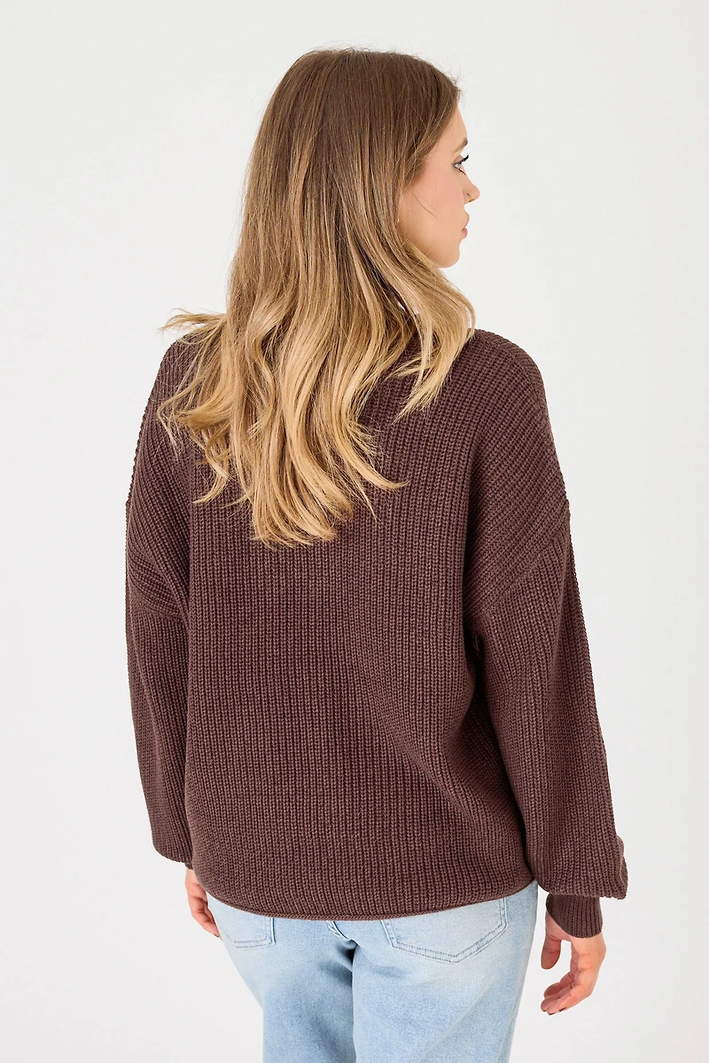 Roll-Neck Long-Sleeve Sweater