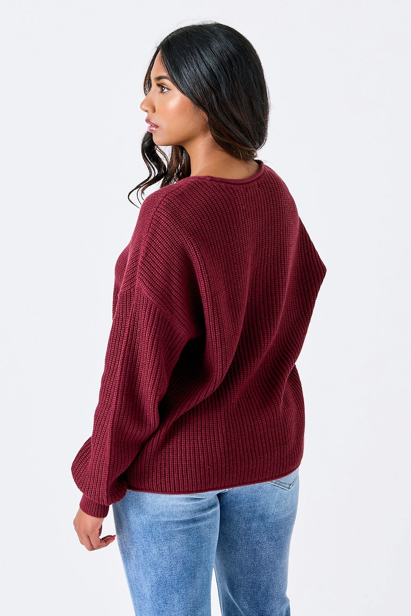 Roll-Neck Long-Sleeve Sweater