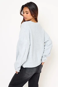 Chunky Cable Knit Cropped Sweater