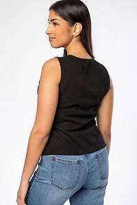 Brooklyn Rib-Knit Vest