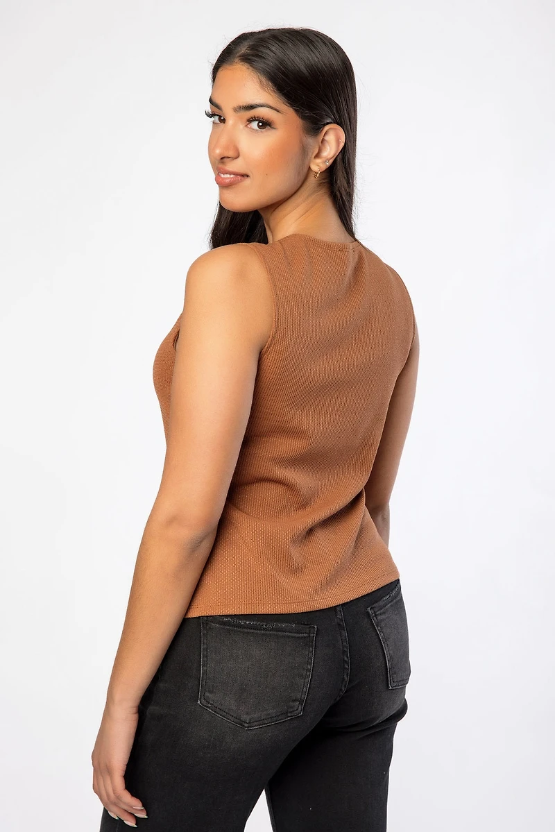 Brooklyn Rib-Knit Vest