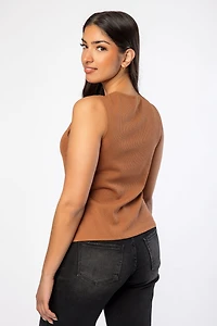 Brooklyn Rib-Knit Vest