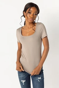 Short Sleeve Square Neck Top