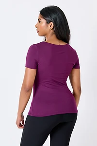 Short Sleeve Square Neck Top