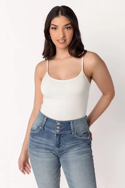 Scoop-Neck Cami with Spaghetti Straps