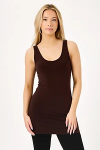 Longer Length Scoop-Neck Boytank Tunic