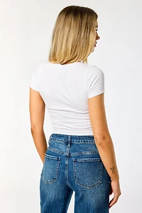 Ribbed Cropped Baby Tee