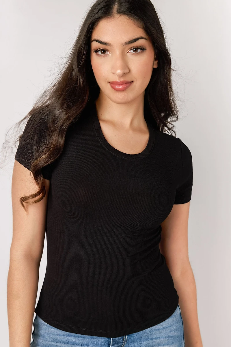 Ribbed Crewneck Tee