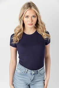Ribbed Crewneck Tee