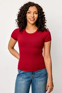 Ribbed Crewneck Tee