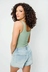 Seamless Square Neck Tank with Padded Cups