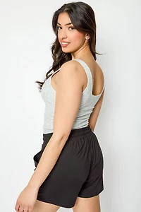 Square Neck Tank Top with Padded Cups