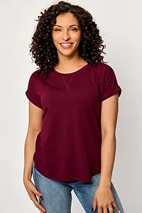 Short-Sleeve Sweatshirt with Side Slits