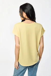 Short-Sleeve Sweatshirt with Side Slits