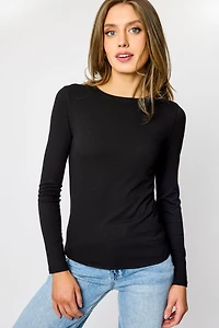 Ribbed Long-Sleeve Tee