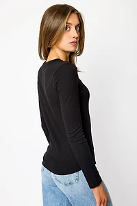 Ribbed Long-Sleeve Tee