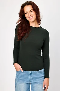 Ribbed Long-Sleeve Tee