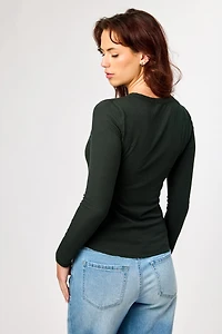 Ribbed Long-Sleeve Tee