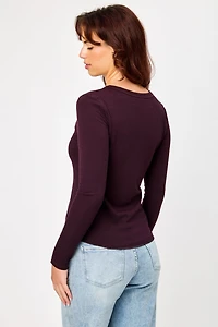 Ribbed Long-Sleeve Tee