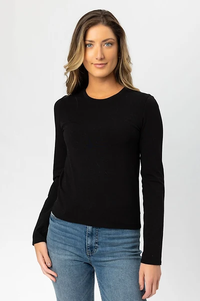 Long-Sleeve Crew-Neck Top