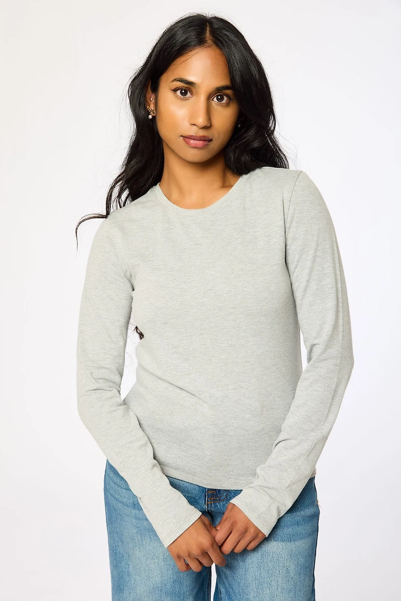 Long-Sleeve Crew-Neck Top