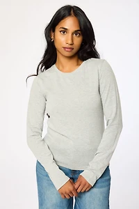 Long-Sleeve Crew-Neck Top