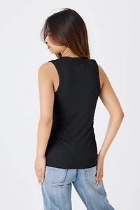 Ribbed Scoop Neck Tank