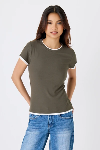 Ribbed Layered Tee