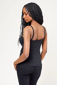 Brushed Rib Double Layer Cami with Built-In Cups
